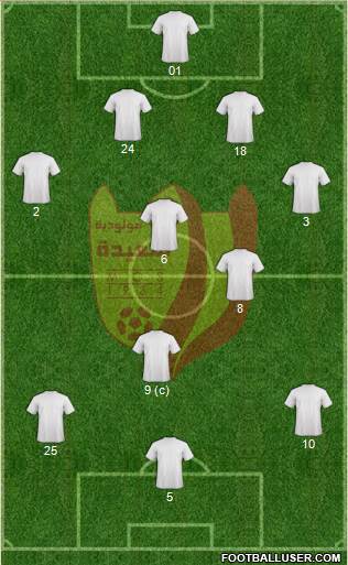 Mouloudia Club de Saïda 4-3-3 football formation