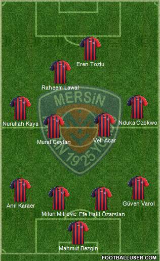Mersin Idman Yurdu 4-4-1-1 football formation