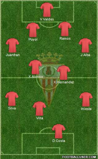 Algeciras C.F. 4-4-2 football formation