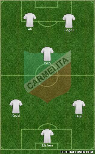 AD Carmelita 4-1-4-1 football formation