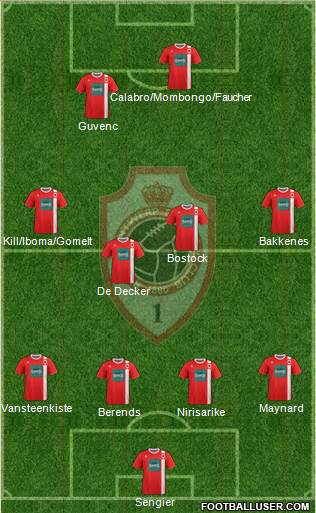 R Antwerp FC 4-4-2 football formation