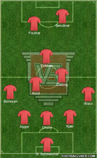 Vejle Boldklub 3-5-2 football formation