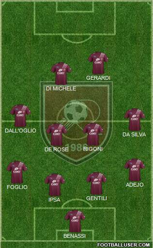 Reggina football formation