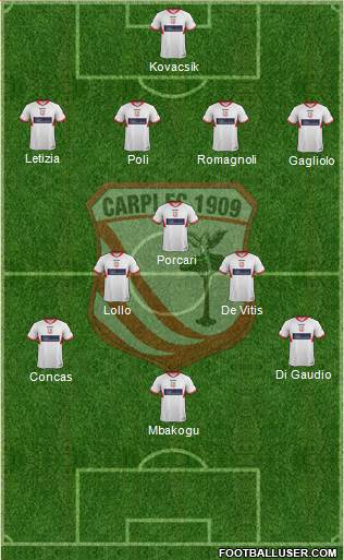 Carpi 4-5-1 football formation