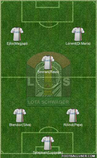 CD Lota Schwager S.A.D.P. 4-4-1-1 football formation