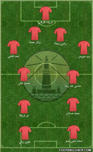 Olympic Alexandria 4-2-2-2 football formation