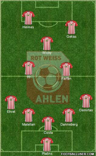 Rot Weiss Ahlen 5-3-2 football formation