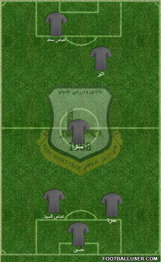 Arbil 4-1-3-2 football formation
