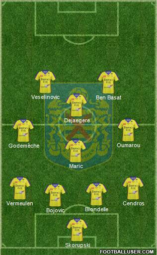 KSK Beveren 4-5-1 football formation