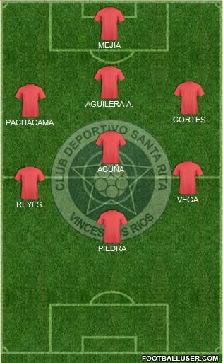 CDS Santa Rita 3-5-2 football formation