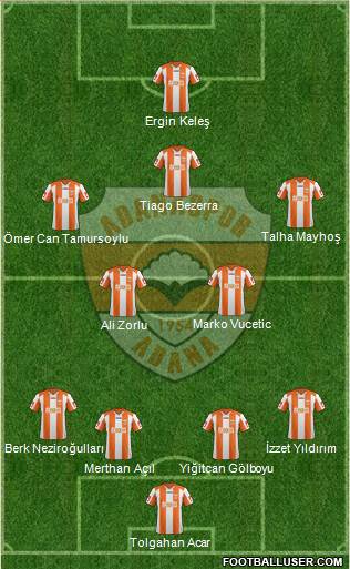 Adanaspor A.S. 4-4-1-1 football formation