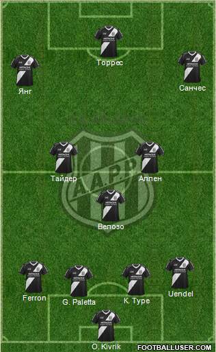 AA Ponte Preta 4-1-2-3 football formation