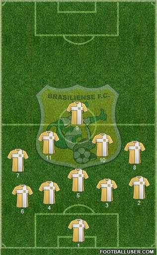 Brasiliense FC de Taguatinga 5-4-1 football formation