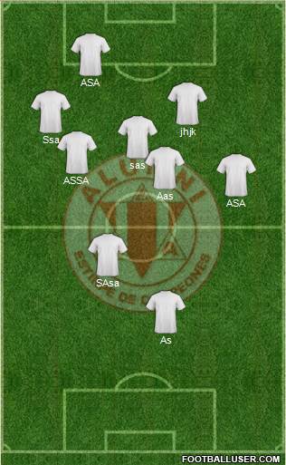 Alumni de Villa María 4-5-1 football formation