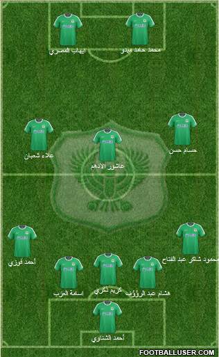 Masry Port Said 3-5-2 football formation