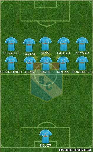 C Sporting Cristal S.A. 3-5-1-1 football formation