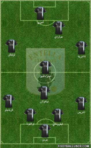 Virtus Entella 4-1-3-2 football formation