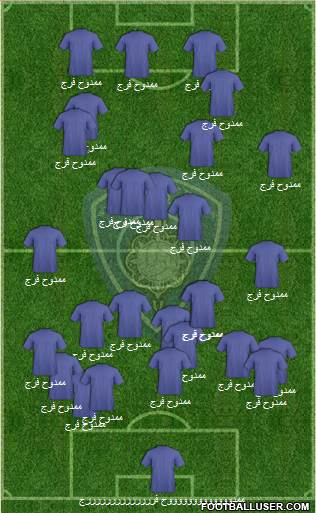 Widad Amel de Tlemcen 4-1-3-2 football formation