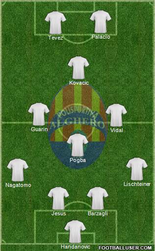 Alghero 4-3-1-2 football formation