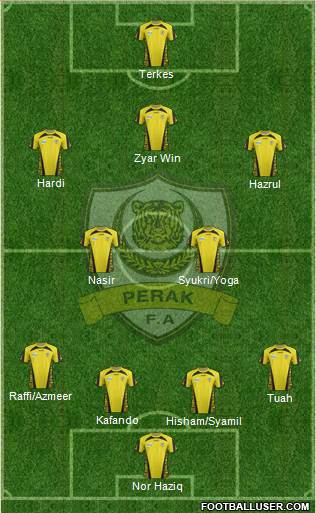 Perak 4-2-3-1 football formation