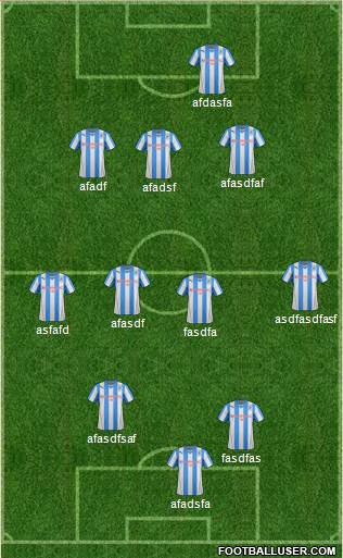 Huddersfield Town 3-5-1-1 football formation