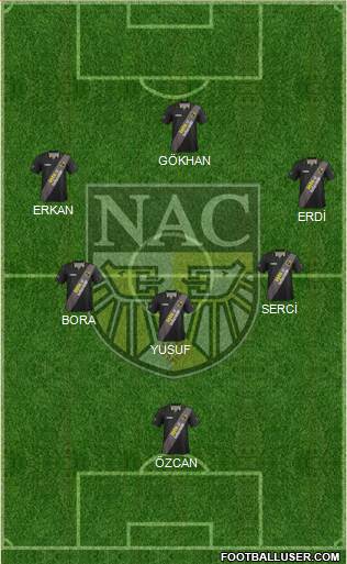 NAC Breda 4-2-1-3 football formation