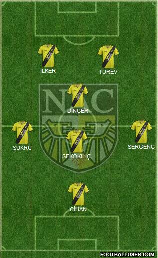 NAC Breda 5-3-2 football formation