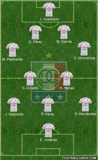 CD Once Caldas 4-2-3-1 football formation
