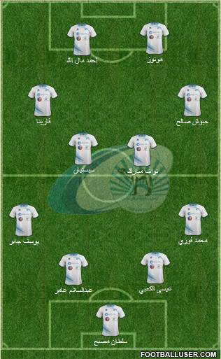 Bani Yas 4-4-2 football formation