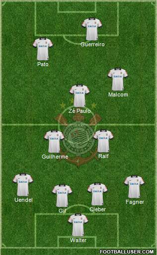 SC Corinthians Paulista 4-2-1-3 football formation