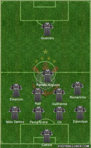 SC Corinthians Paulista 3-5-1-1 football formation