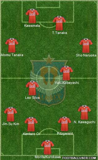 Albirex Niigata 4-4-2 football formation