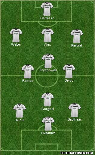 Hereford United 3-5-2 football formation