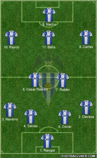 C.D. Alcoyano 4-1-4-1 football formation