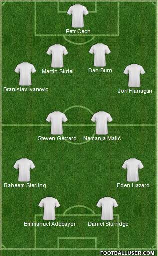 Dream Team 4-4-2 football formation