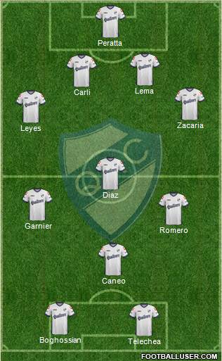 Quilmes 4-3-1-2 football formation