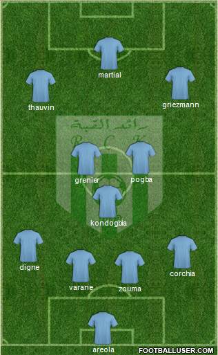 Raed Chabab Kouba 4-1-3-2 football formation