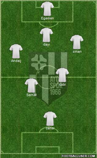 Aydinspor 3-5-1-1 football formation