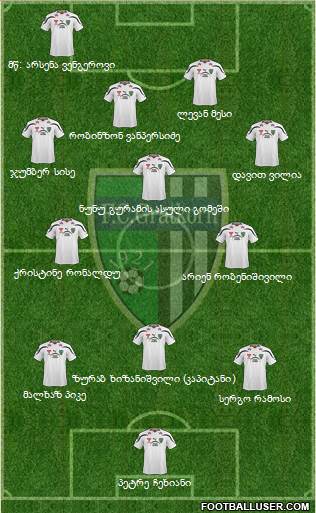 FC Gratkorn 4-4-1-1 football formation