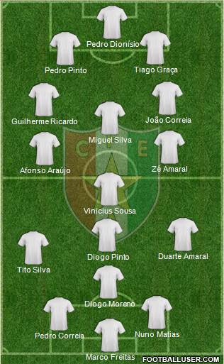 C.F. Estrela da Amadora 4-4-2 football formation