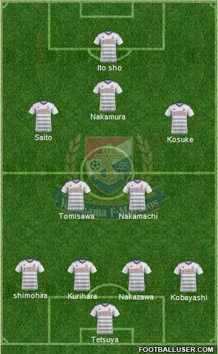 Yokohama F Marinos 4-2-2-2 football formation