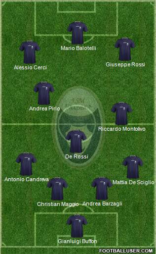 Itala San Marco 5-4-1 football formation