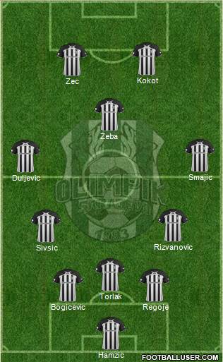 NK Olimpik Sarajevo football formation