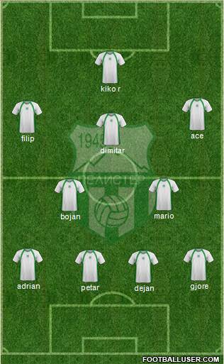 FK Pelister Bitola 5-3-2 football formation