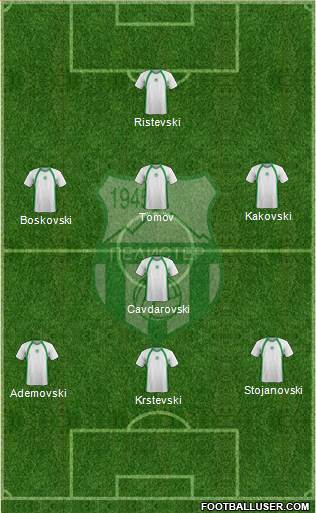FK Pelister Bitola 4-3-2-1 football formation