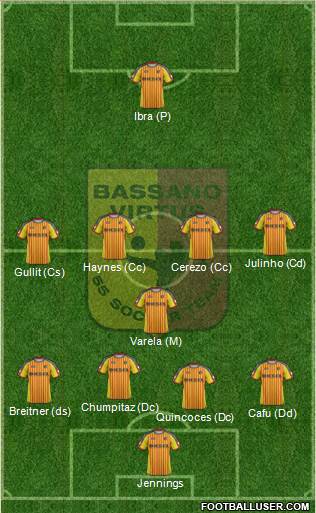 Bassano Virtus 4-1-4-1 football formation