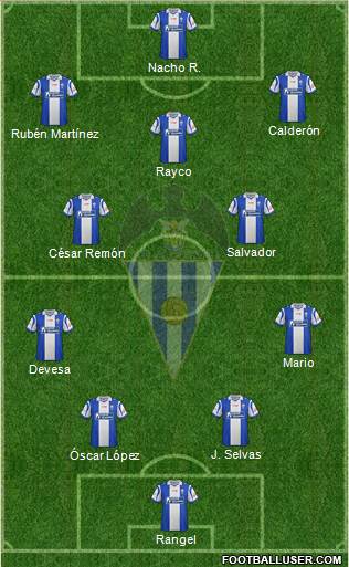 C.D. Alcoyano 5-3-2 football formation