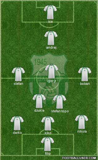 FK Pelister Bitola 3-4-2-1 football formation