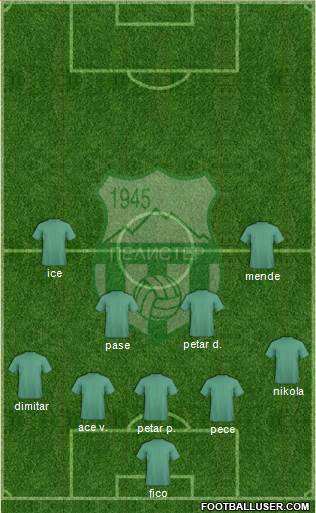 FK Pelister Bitola 3-5-2 football formation