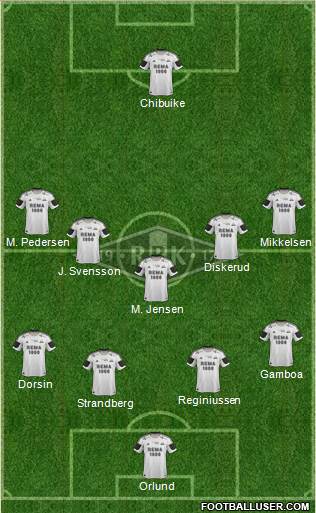 Rosenborg BK 4-2-1-3 football formation